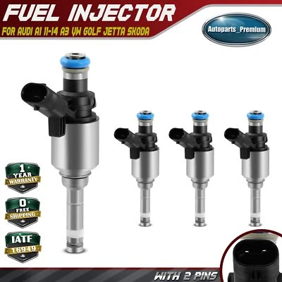 4x Inyectores de combustible para Audi A3 A4 A5 Q3 Quattro Q5 Volkswagen GTI Passat Tiguan Foto 1 de 4