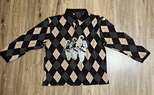 vintage retro preppy texas chainsaw massacre leatherface longsleeve shirt men xl - Picture 1 of 10