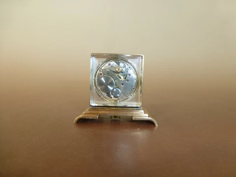 Rare Vintage Turler Swiss Miniature Skeleton Clock Luxury Brass Case (See Video) Cover
