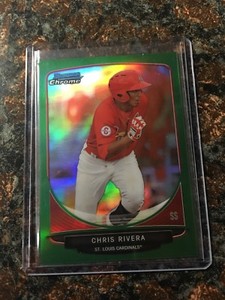 Chris Rivera RC 2013 Bowman Chrome Draft Draft Green Refractor #BDPP62 #'D /75