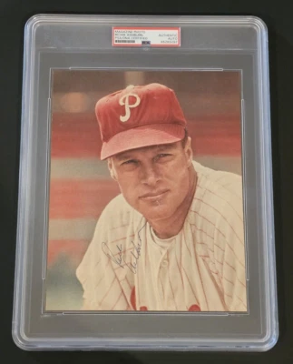 RICHIE ASHBURN Signed Magazine Photo-HALL OF FAME-PHILADELPHIA PHILLIES-PSA - Image 1 of 4