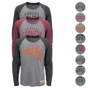 "Pedigree"" Retro Mangas Largas Gris "Pedigrí"" Tri-Mezcla NCAA Camiseta Juvenil (S-XL) - Imagen 1 de 12