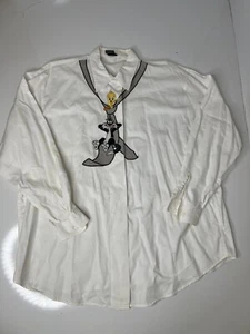 Vintage 1997 Tweety Bird & Sylvester Warner Bros Button Down Shirt LOONEY TUNES - Bild 1 von 8