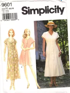 Simplicity Sewing Pattern Women's Button Front Dress 9601 Size 6-8-10 UNCUT - Picture 1 of 4