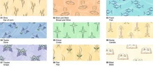 Papel transparente URSUS SÍMBOLOS CRISTIANOS 115g DIN A4 5 hojas por motivo - Imagen 1 de 11