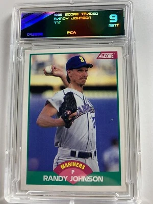 1989 Pontuação Novato e Negociado - #77T Randy Johnson (RC) Classificação Perfeita 9! - Imagem 1 de 2