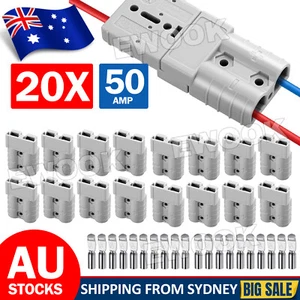 20X Anderson Style Plug Connectors 50 AMP 6AWG 12-24V DC Power Tool - Picture 1 of 9