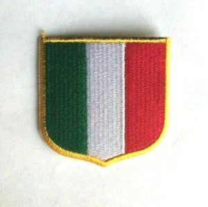 Italian Flag Badge Shield Patch - Foto 1 di 1