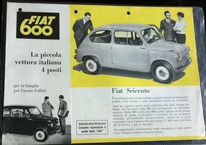 Fiat 600 TECHNICAL DATA - Picture 1 of 1