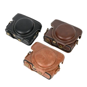 PU Leather Camera Case Bag w/ Adjustable Strap for Sony DSC-RX100 VII VI V IV - Picture 1 of 27