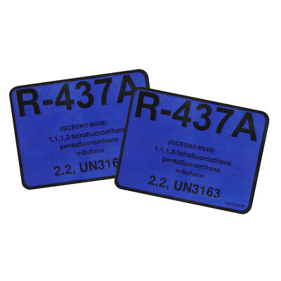 R-437A / R437A ISCEON M049  # 04137 / 2.2 UN3163 Refrigerant Label , Pack Of (2) • 2.95$