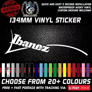 Ibanez logo Guitar vinyl Sticker Decal 134mm Headstock sticker - Picture 1 of 10