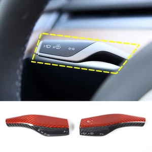 For Tesla Model 3 Y Gear Shift Wiper Lever Cover Accessories Real Carbon Fiber - Picture 1 of 16