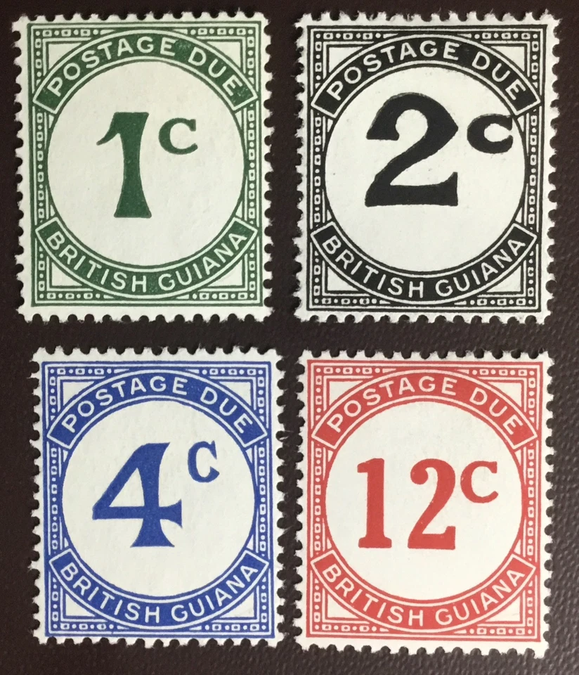 Набор почтовых отправлений Британская Гвиана 1952-55 D1a/D4a MH - Изображение 1 из 1