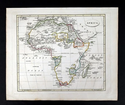 1817 年约翰·罗素地图非洲几内亚开普殖民地南刚果埃及摩洛哥苏丹 — 第 1/4 张图片