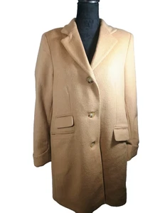 Lauren Ralph Lauren Coat Womens 12 Camel Brown Wool blend peacoat - Picture 1 of 9