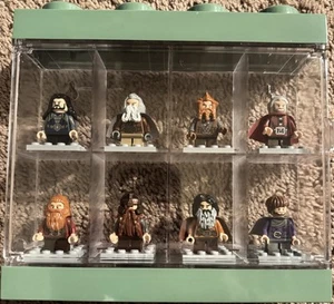 Lego LOTR Minifigure Lot + Case - Dori, Nori, Oin, Bifur, Ori, Gimli, Gloin + - Picture 1 of 2