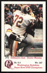 1983 Washington Redskins Police #12 Dexter Manley Washington Redskins ROOKIE - Picture 1 of 2