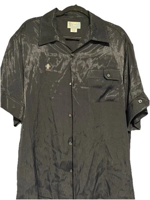 BC Ethics Lounge Men’s Large Button Up Short Sleeve Shirt Vintage 80's - Image 1 of 4