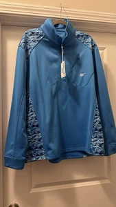 Mens Heybo Outdoors Quarter Zip Pullover Blue Size XL - Picture 1 of 8