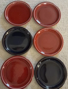 6 Cantine by Jars France for Williams-Sonoma Salad Plate 7 3/4” Red & Navy Blue - Picture 1 of 4