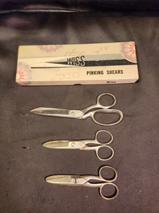 VINTAGE LOT OF 4 Wiss Pinking Shears in Original Box & Scissors 4127 & 175E USA - Picture 1 of 23