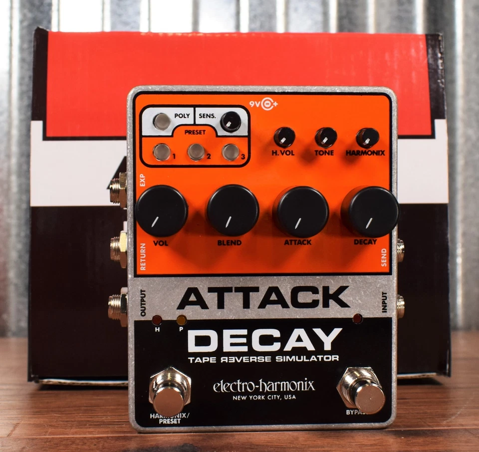 Electro-Harmonix EHX Attack Decay Tape Reverse Simulator Guitar Effect Pedal - Image 1 of 4