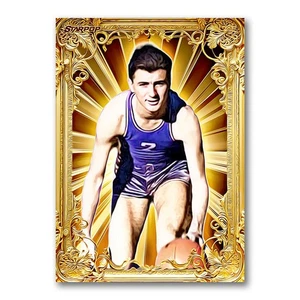 Hank Luisetti Golden Icon Card 01/20 Starpop Signed Fine Art Print - Picture 1 of 2