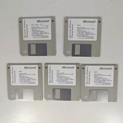 Vintage Microsoft Windows Printing System 1993 Version 1 (Floppy Disks 1-5) - Image 1 of 4