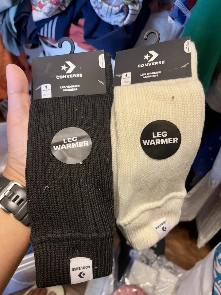 Calentador de piernas Converse blanco y negro Foto 1 de 1