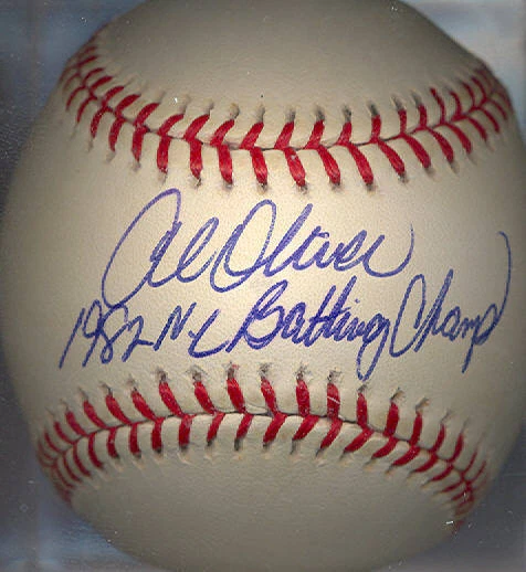 Al Oliver Montreal Expos 1982 NL campeón de bateo ONL autografiado firmado béisbol  Foto 1 de 1