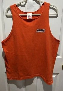Vintage 90s Wilson Tank Top Shirt Men’s L Gym Sports Muscle Orange - Picture 1 of 6