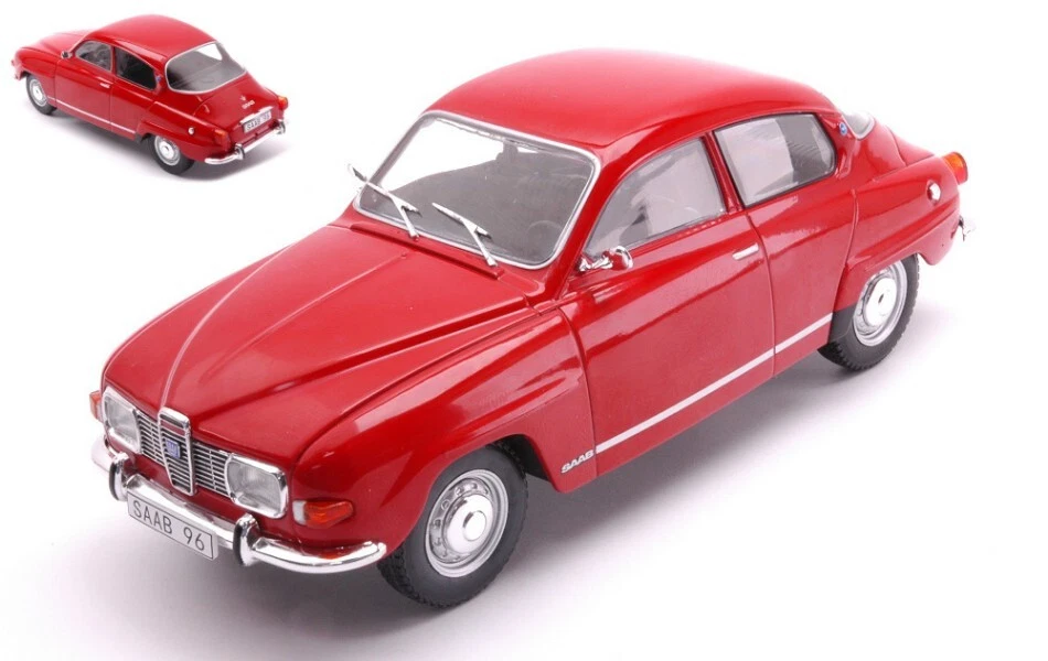 Saab 96 V4 1970 Red 1:24 Model WB124220 Whitebox - Image 1 of 1