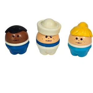 Little Tikes Toddle Tot Lot Sailor African American Boy Blonde Girl Vintage 80s - Picture 1 of 11