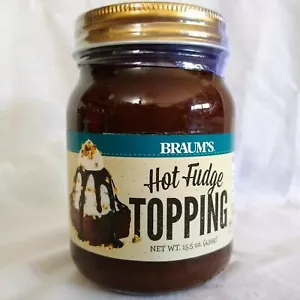 Braum's Hot Fudge Topping 15.5 oz. Glass Jar - Picture 1 of 2