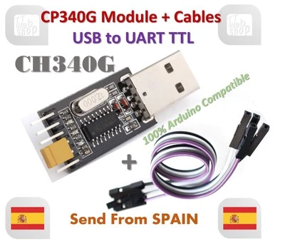 USB to TTL Converter UART Module CH340G CH340 3.3V 5V Switch Cable for Arduino - Imagen 1 de 4
