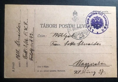 1916 Feldpost Hungary KUK Munition Division Galizia Postcard Cover WW1 - Image 1 of 2