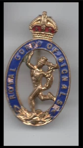 Royal Corps of Signals WW2 Kings Crown Sweethearts Bi-Metal Enamel Badge (50) - Picture 1 of 1