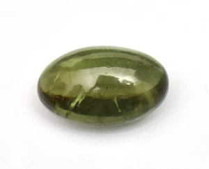 Piedra preciosa verde natural certificada cabujón 12,80 quilates en forma ovalada gema suelta - Imagen 1 de 5