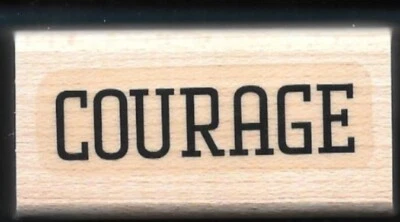 VALOR PALABRA ÚNICA POLICÍA BOMBERO VETERANO AMOR NUEVO montaje madera sello de goma Foto 1 de 2