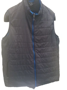 Sunice Padded Gillet Men Quilted Polyester Fill Zip Reversible Grey/Blue  Large - Picture 1 of 24