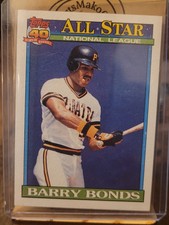 1991 Topps - All-Star #401 Barry Bonds 40 YEARS OF BASEBALL ALL STAR 