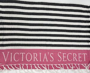 Victorias Secret ~HUGE Packable Beach Towel-In-A-Bag~ USA Americana striped