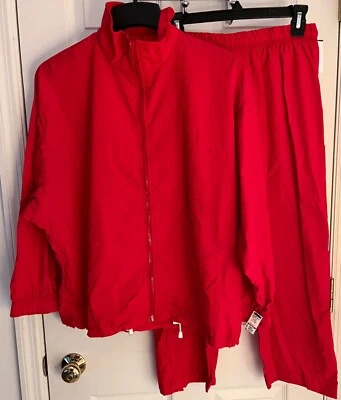 GK ADULTO MEDIO ROJO SUPPLEX GIMNASTAS PORRISTAS NATACIÓN PISTA ATLETAS CONJUNTO DE CALENTAMIENTO Talla M Foto 1 de 4