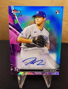 2021 Topps Finest - Finest Autographs - Blue Refractor #FA-KB - Kris Bubic /150 - Picture 1 of 2
