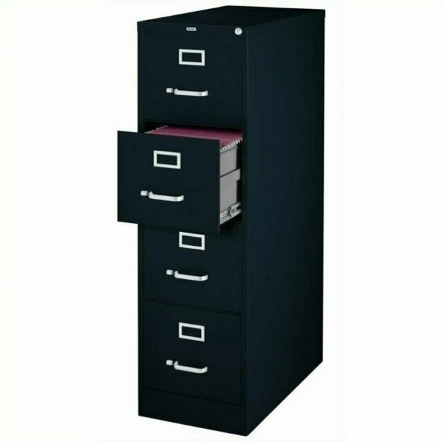 Hirsh Industries 17546 25" Deep Vertical File Cabinet-black