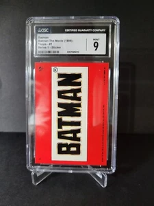 1989 Topps Batman The Movie Sticker #1 Batman Logo Series 1 CGC 9 MINT  - Picture 1 of 3
