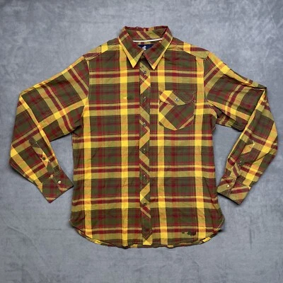 Camisa Rocawear Abotonada Cuadros Multicolor Amarillo Rojo Y2k Talla Grande Envejecida Foto 1 de 4