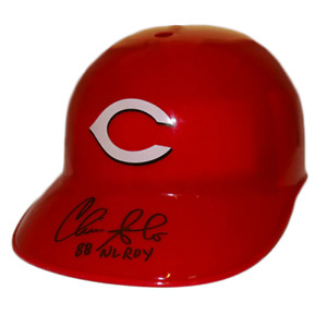 Chris Sabo Cincinnati Reds Autographed Baseball souvenir Helmet (JSA) 88 ROY Ins