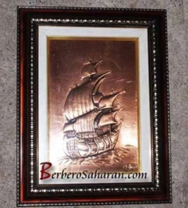 Ancient Berber war ship Handmade in 3D copper Artwork - Picture 1 of 1